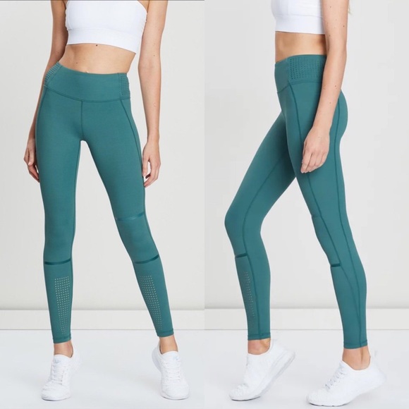 Lilybod Pants - Lilybod Heidi Perforated Legging in Jade Mist